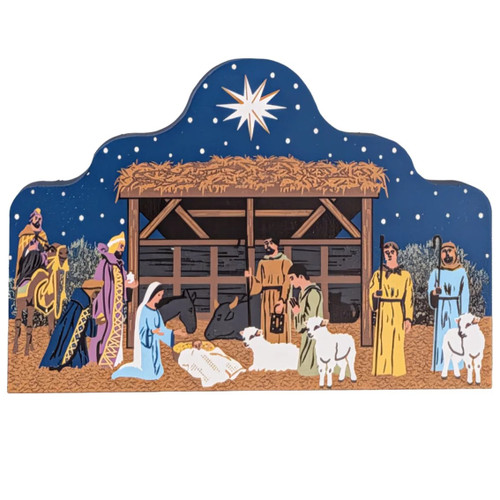 Cat's Meow Village Christmas Pennsylvania Dutch Nativity "Be Not Afraid. Good News" (Front)