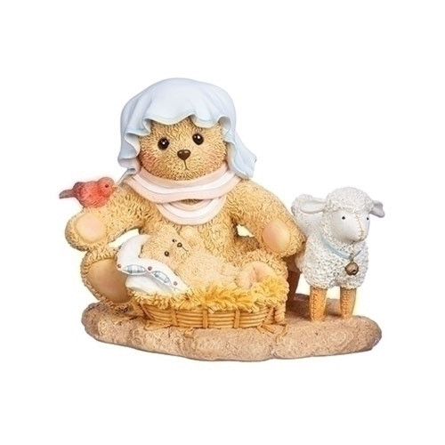 Cherished Teddies 2019 Nativity Figure Mary Jesus Bear #132858