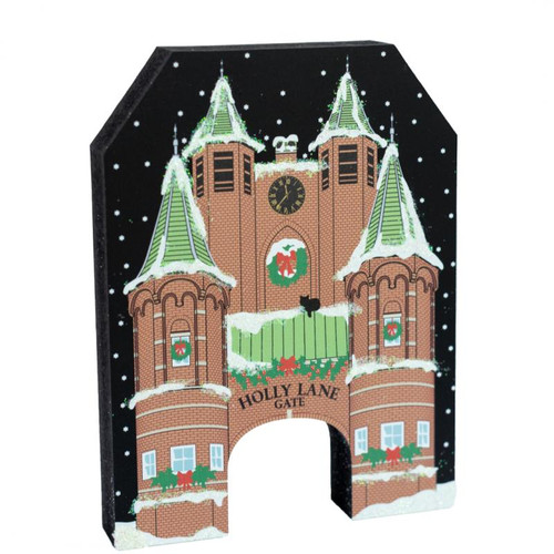 Cat's Meow Village North Pole Holly Lane Gate Glitter Snow, #19-922