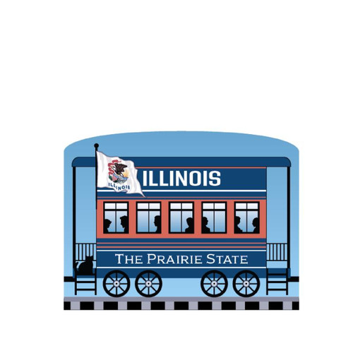 Cat's Meow Village Pride America Patriot Train Illinois State Car #21-426IL