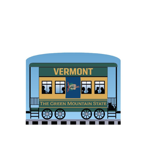 Cat's Meow Village Pride America Patriot Train Vermont State Car 21-426VT