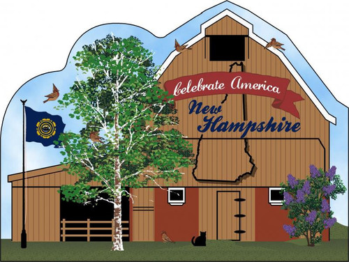 Cat's Meow Village American State Barn New Hampshire #R1176 (Front)