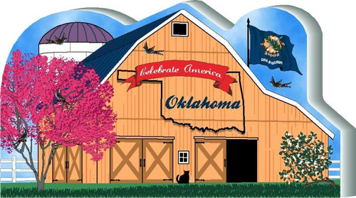 Cat's Meow Village American State Barn Oklahoma #R1182