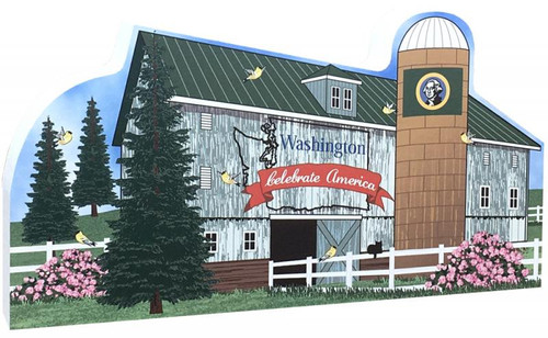 Cat's Meow Village American State Barn Washington #R1192