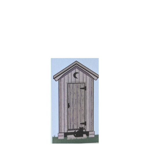 Cat's Meow Village Keepsake Outhouse Rustic Cresent Moon #11-536