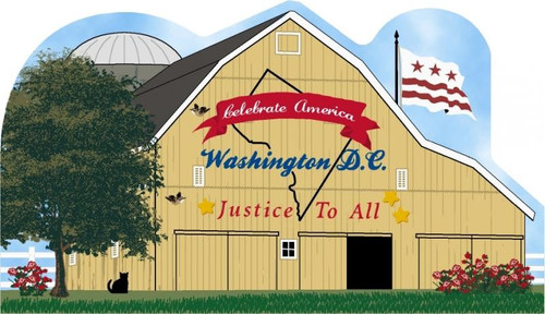 Cat’s Meow Village Washington DC District of Columbia State Barn R1156 Wood Thrush Beauty Rose Scarlet Oak