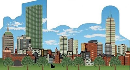 Cat's Meow Village Boston Massachusetts Skyline Day Scene #RA592 