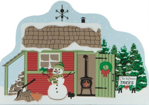 Cat's Meow Village Christmas Snowman Tree Lot #CC11