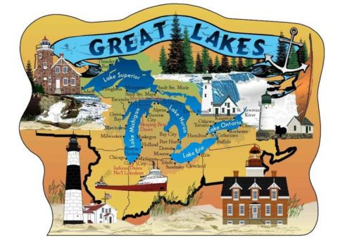  Cat's Meow Village Map Great Lakes Historic Trails & Waterway #07-102