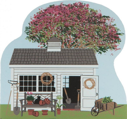  Cat's Meow Village Nature Spring Garden House #CC08