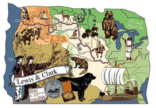 Cat's Meow Village Scene Lewis & Clark Trail #MW6344 Cat's Meow Village Scene Lewis & Clark Trail #MW6344
