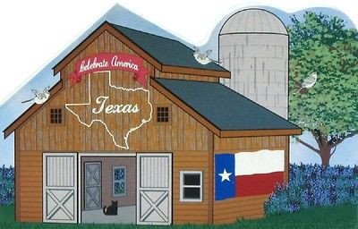Cat’s Meow Village Tennessee State Barn R1188 Mockingbird Iris Tulip Poplar