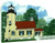 Cat's Meow Village Shelf-sitter Keepsake White River Lighthouse Michigan 18-729