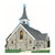 Cat's Meow Village Mackinac Island Michigan Union Old Stone Church #R216