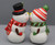 Pacific Giftware Ceramic Magnetized Snowman Couple Salt and Pepper Shaker Set