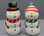 Pacific Giftware Ceramic Magnetized Snowman Couple Salt and Pepper Shaker Set