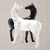 Pacific Giftware Magnetized Salt and Pepper Shakers Black White Horses/Ponies