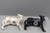 Pacific Giftware Magnetized Salt and Pepper Shakers Black White Horses/Ponies