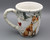 Certified International Winter Scene 4.25" Coffee Mug Red Fox & Cardinals  Side A