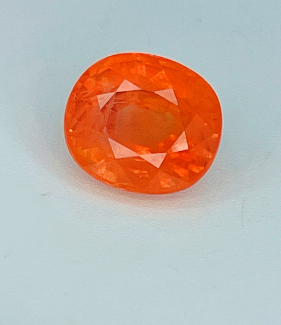 Pendentif En Argent 925 Avec Saphir Orange Naturel 32.58 Ct - Forme Ovale, Certification AGL, Neuf