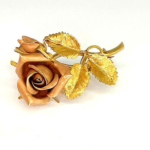 ROSE Pin Brooch 14K Gold OPR Jewelry Buy antique and estate jewellery jewelry Sydney Australia. Sydney Antique Jewellery Shops Online Buy antique jewellery online, Buy estate vintage antique jewelry online OPR Jeweller Jeweler Jewelry sydney australia we ship worldwide. CINOA, Australian Antique and Art Dealers Association AA&ADA, National Council of Jewellery Valuers NCJV, Gemmological Association of Australia GAA, Society of Jewellery Historians