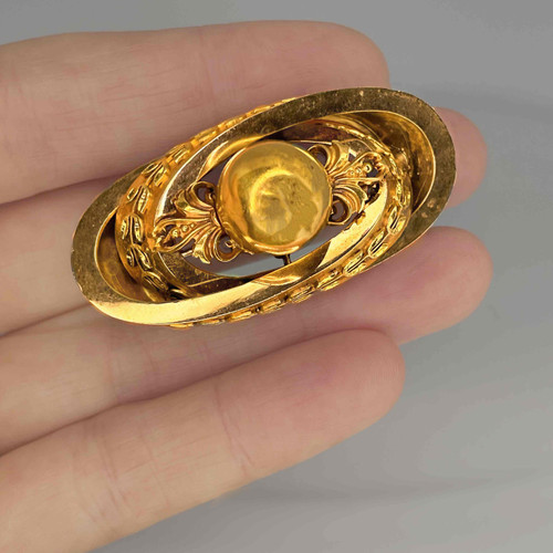 Antique Victorian 14K Gold Brooch Jewelry 19th Century Brooches