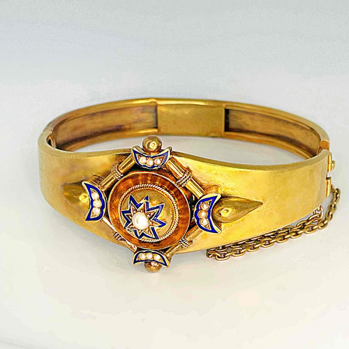 Buy victorian gold bangle online antique pearl gold bangle bracelet 19th century gold bangle etruscan revival bangle bracelet 14K gold.  Buy antique and estate jewellery jewelry Sydney Australia. Sydney Antique Jewellery Shops Online Buy antique jewellery online, Buy estate vintage antique jewelry online OPR Jeweller Jeweler Jewelry sydney australia we ship worldwide. CINOA, Australian Antique and Art Dealers Association AA&ADA, National Council of Jewellery Valuers NCJV, Gemmological Association of Australia GAA, Society of Jewellery Historians