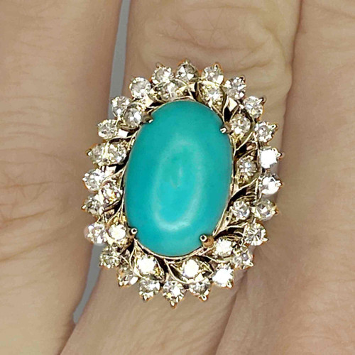 Buy art deco antique turquoise diamond engagement ring online Buy persian turquoise cabochon ring online.