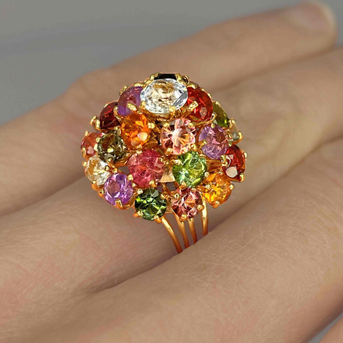 1950s tutti frutti cocktail ring Buy antique and estate jewellery jewelry Sydney Australia. Sydney Antique Jewellery Shops Online Buy antique jewellery online Australia