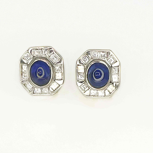 Unheated sapphire cabochon stud earrings. Blue sapphire cab earrings. OPR Jewelry
Sapphire diamond stud earrings. Geometric sapphire earrings. Luxury sapphire earrings. Buy antique and estate jewellery jewelry Sydney Australia. Sydney Antique Jewellery Shops Online Buy antique jewellery online Australia