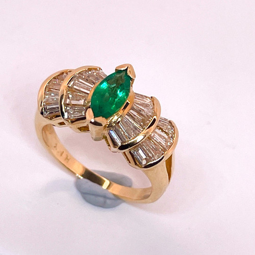 Emerald Anniversary Ring. OPR Jewelry