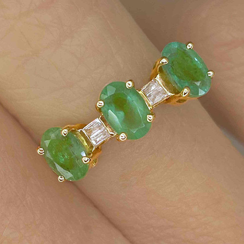 emerald anniversary ring buy emerald ring buy estate ring emerald engagement wedding band emerald diamond jewelry OPR Jewelry  natural emeralds online