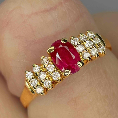 Burmese ruby diamond ring 14K gold, buy Burmese ruby engagement ring online
OPR Jewelry, Premier Sellers shop online now!