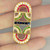 Big Geometric Ruby Emerald Sapphire Diamond 18K Gold Pendant Pin Brooch