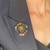 Multistone Rainbow Starburst Brooch Gold 1950s Pins Jewellery