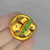 Georgian Biedermeier Emerald Yellow Gold Brooch 15K