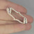 Art deco sapphire diamond platinum pin