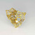 Mid Century Modernist Pearl Gold Brooch 8K German Germany