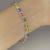 Fancy Multicolor Unheated Sapphire Diamond Tennis Bracelet Yellow Green Blue Padparadscha