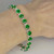 Dazzling Green Emerald Diamond 14K Tennis Bracelet