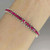 Unique Unheated Ruby Diamond Tennis Bracelet 18K White Gold