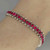 Unique Unheated Ruby Diamond Tennis Bracelet 18K White Gold
