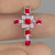 unheated ruby diamond 18K pendant cross