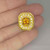 Dazzling luxury unheated rare golden yellow sapphire diamond 14K slide pendant