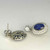 Unheated Cornflower Blue Sapphire Diamond Drop Earrings