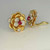OOAK Large Ruby Diamond 14K Gold 1950s Flower Earrings