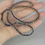 Unheated Deep Blue Sapphire Diamond 14K Collar Tennis Necklace