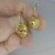 C 1600 AD Renaissance Period Table Cut Diamond 18K Gold Earrings