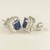 Unheated Blue Sapphire Diamond Stud Earrings 14K White Gold
