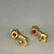 Unheated Bright Red Ruby Diamond Studs 14K Yellow Gold 585